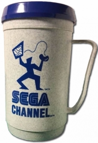 Sega Channel travel mug Box Art