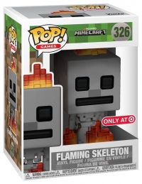 Funko POP! Games: Minecraft - Flaming Skeleton (Target Exclusive) Box Art