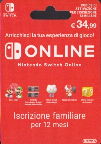 Nintendo Switch Online - 12 months family membership [IT] Box Art