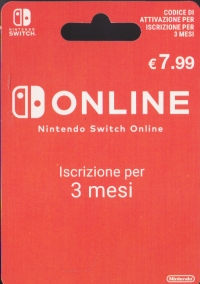 Nintendo Switch Online - 3 months membership [IT] Box Art
