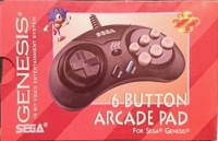 Sega 6 Button Arcade Pad (Majesco / red box) Box Art