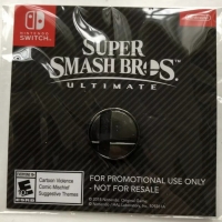 Super Smash Bros Ultimate Promotional Metal Pin Box Art
