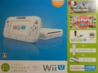 Nintendo Wii U - Sugu ni Asoberu Family Premium Set - New Super Mario Bros U / Wii Party U / Wii Fit U (White) Box Art