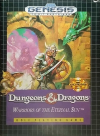 Dungeons & Dragons: Warriors of the Eternal Sun (Sega Genesis Seal) Box Art