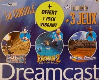 Sega Dreamcast - Sonic Adventure / Rayman 2: The Great Escape / Virtua Tennis Box Art