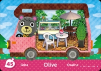Animal Crossing - Welcome amiibo #45 Olive [NA] Box Art