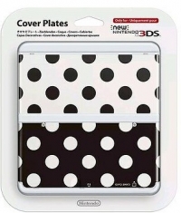 New Nintendo 3DS Cover Plates No.015 Dots Black&White Box Art