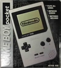Nintendo Game Boy Pocket (Silver / black frame) [NA] Box Art