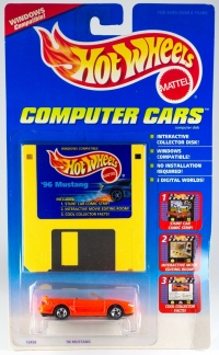 Hot Wheels Computer Cars: '96 Mustang Box Art