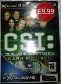 CSI: Crime Scene Investigation: Dark Motives - Ubisoft Exclusive Box Art
