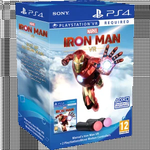 Marvel's Iron Man VR + 2 PlayStation Move Motion Controllers Box Art