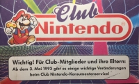 Club Nintendo Service Information Postcard [DE] Box Art