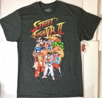 Street Fighter II Character Cast Graphic T-Shirt Box Art