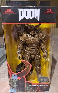 Doom Eternal Bronze Marauder Figure Walmart Exclusive Box Art