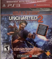 Uncharted 2: Among Thieves: Game of the Year Edition - Greatest Hits (Not for Resale / red stroke text) Box Art
