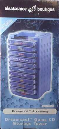 Electronics Boutique Dreamcast Game CD Storage Tower Box Art