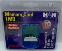 H&H Memory Card 1MB (clear blue) Box Art