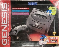 Sega Genesis - Sonic 2 System (#1614 / New Compact Design) Box Art