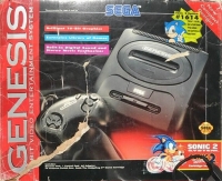 Sega Genesis - Sonic 2 System (#1614 / New Compact Design label) Box Art