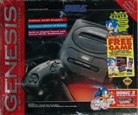 Sega Genesis - Sonic 2 System (#1614 / Free Game / New Compact Design) Box Art