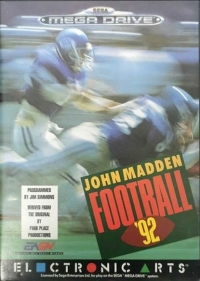 John Madden Football '92 (Programmed By) Box Art