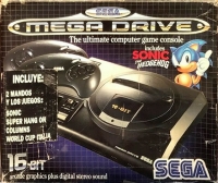 Sega Mega Drive - Sonic the Hedgehog / Super Hang On / Columns / World Cup Italia Box Art