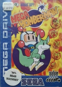 Mega Bomberman (Mean Machines) Box Art