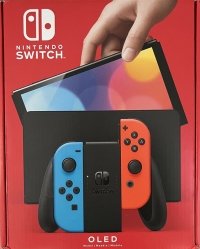 Nintendo Switch OLED (Neon Blue / Neon Red) [NA] Box Art