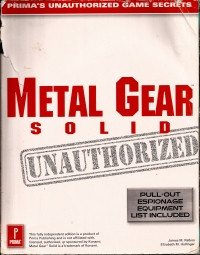 Metal Gear Solid - Prima's Unauthorized Game Secrets (Pull-Out) Box Art