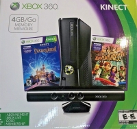 Microsoft Xbox 360 S 4GB - Kinect Disneyland / Kinect Adventures! Box Art