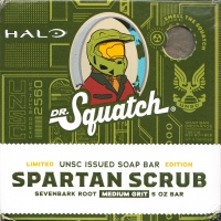 Dr. Squatch Spartan Scrub Soap Bar Box Art