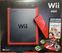 Nintendo Wii Mini - Mario Kart Wii (black ESRB rating label) Box Art