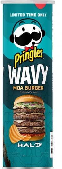 Pringles Wavy Moa Burger Crisps Box Art