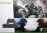 Microsoft Xbox One S 500GB - Gears of War 4 / Halo 5: Guardians Box Art