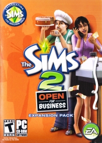 Sims 2, The: Open for Business (100 Million) Box Art