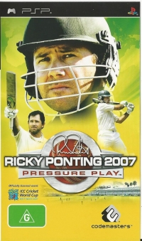 Ricky Ponting  2007 Pressure Play Box Art