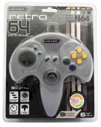 Retro-Bit Retro64 Controller Solid Gray Box Art