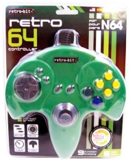 Retro-Bit Retro64 Controller Solid Green Box Art