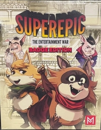 Superepic: The Entertainment War - Badge Edition Box Art