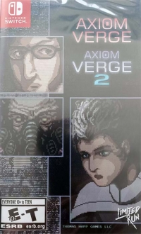 Axiom Verge & Axiom Verge 2 (pixel art cover) Box Art