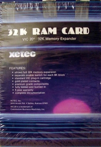 Xetec 32k Ram Card Box Art