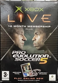 Xbox Live 12 Month Membership Plus Pro Evolution Soccer 5 Box Art