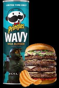 Pringles Wavy Moa Burger Box Art
