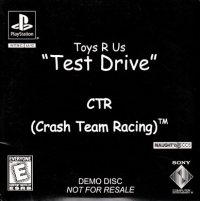 Toys R Us Test Drive CTR (Crash Team Racing) Demo Disc Box Art