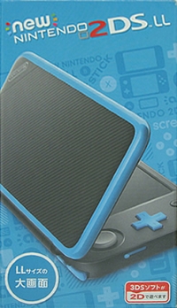 Nintendo 2DS LL (Black x Turquoise) Box Art