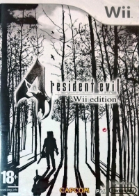Resident Evil 4: Wii Edition (RVL-RB4P-ESP / IS85012-04SPA / black PEGI rating) Box Art