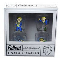 Fallout Vault Boy 4 Pack Mini Glass Set Box Art