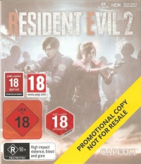 Resident Evil 2 (Not for Resale) Box Art