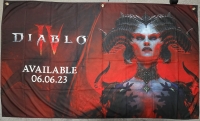 Diablo IV promotional cloth banner Box Art
