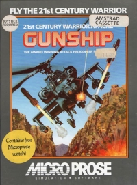 Gunship (cassette / Microprose Watch) Box Art